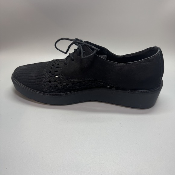 Eileen Fisher Shoes Womens 9 Oath Platform Oxford Black Woven Lace Up Comfort Eileen Fisher Shoes Womens 9 Oath Platform Oxford Black Woven Lace Up Comfort
